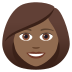 👩🏾 woman: medium-dark skin tone display on JoyPixels